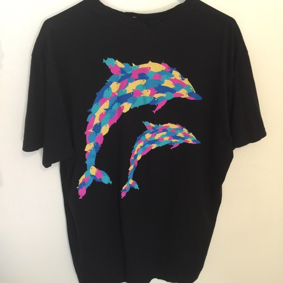 🚫Sold🚫🐬Custom Made Lace Up Tee - Picture 2 of 3