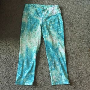 Galaxy print workout leggings