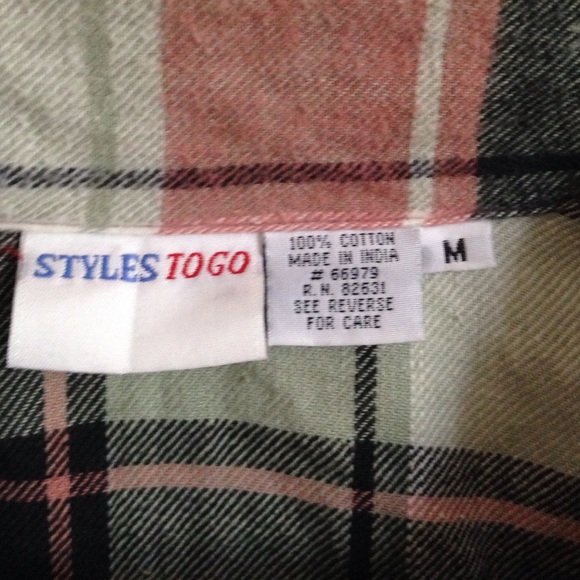 Pink Flannel quarter zip - Picture 3 of 3