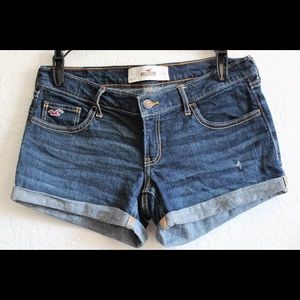 Dark wash jean shorts