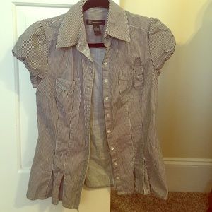 Cute black and white dress shirt