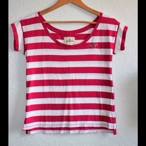 Pink stripped Hollister tee