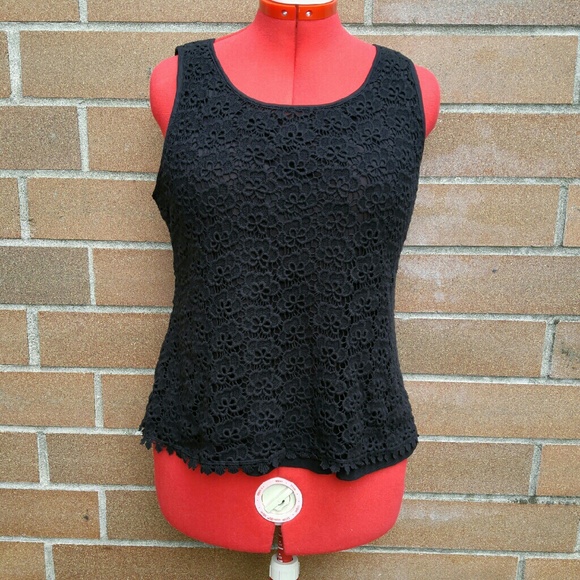 Jennifer Lopez size XL nwot embroidered lace tank - Picture 1 of 4