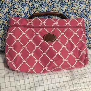 Pink and White Longchamp purse