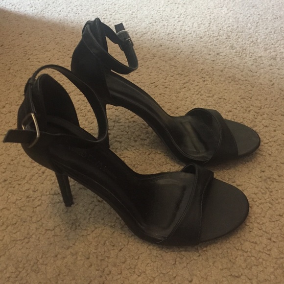 Size 10 Black One Strap Heels