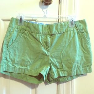 Classic J Crew chino short in cute green color