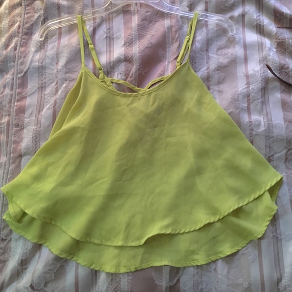 Neon yellow crop top