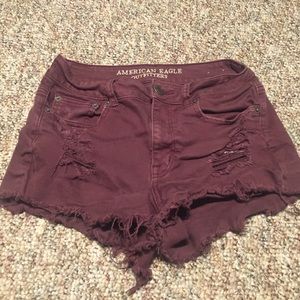Maroon American Eagle Shorts