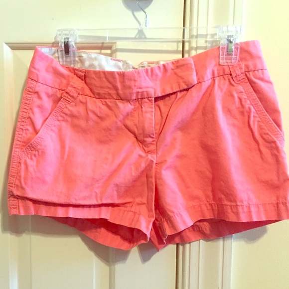 Classic j crew salmon colored chino shorts