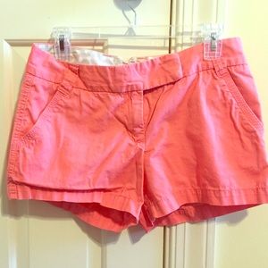 Classic j crew salmon colored chino shorts
