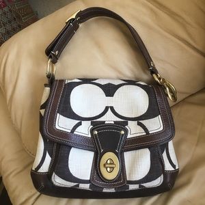 FINAL PRICE Linen & Leather Coach Legacy Ali 10824