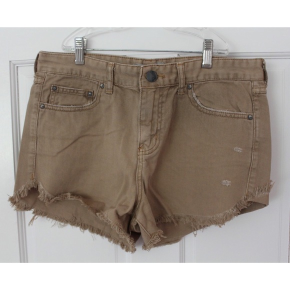 Free People Brown Denim Shorts