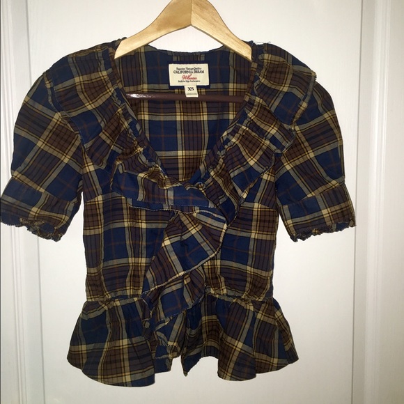 Beautiful plaid,  flared blouse
