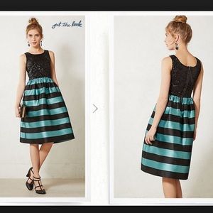 Anthropologie Starlit Stripes Dress