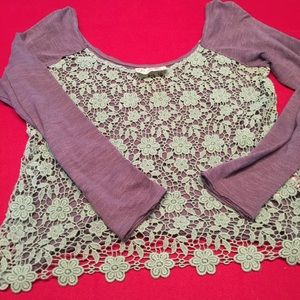 Free people lace tee.