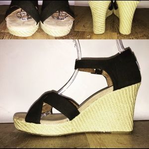 Black Toms Wedge