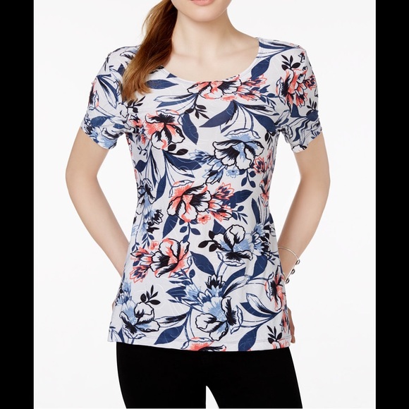 JM collection Floral print T-shirt