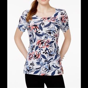 JM collection Floral print T-shirt
