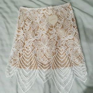 Gorgeous Brand new white lace skirt