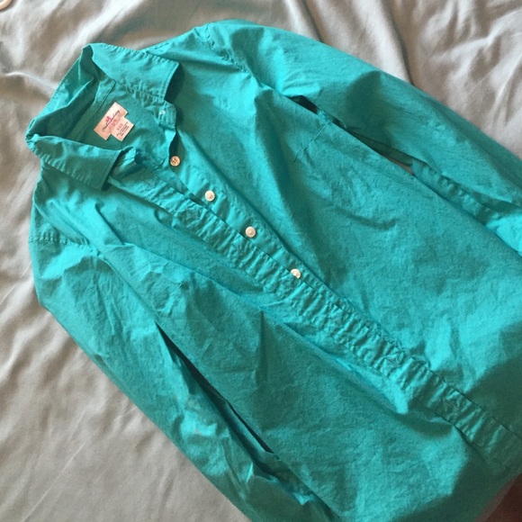 J Crew Teal Button Down