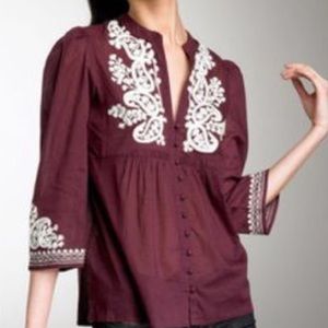 Joie Embroidered Peasant Top