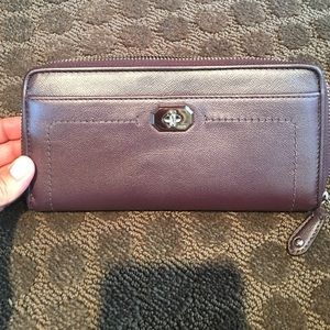 Coach Eggplant colored wallet
