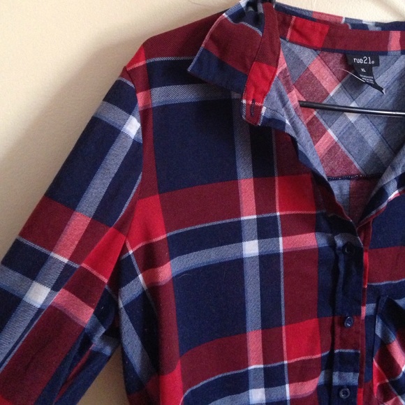 Red Flannel Button Down - Picture 2 of 3