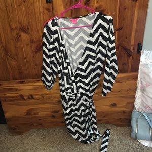 Chevron wrap dress