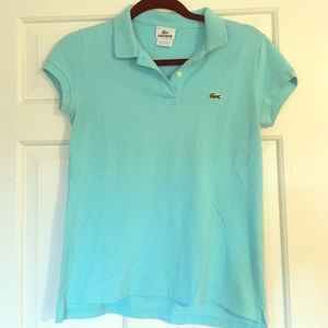 Classic aqua Lacoste polo, never worn