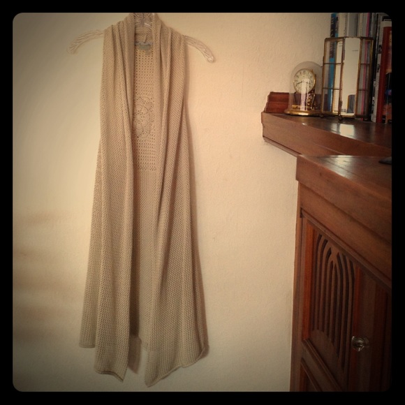 Athleta knitted swim coverup long vest