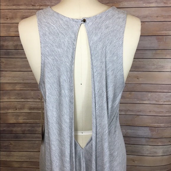 Unique jersey dress w/ open back