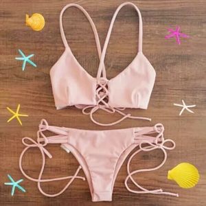 Bandage bikini padded push-up set