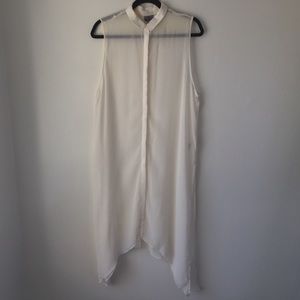 Long Sheer Off White Shirt or Cover Up