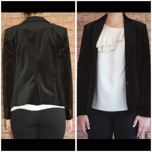 Ann Taylor black velvet blazer!