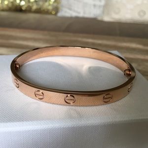 Rose gold LOVE style bracelet/ screwdriver
