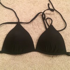 Black push up triangle bikini