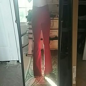 Red high waisted pants