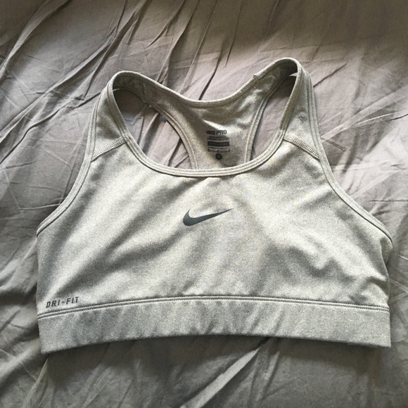 Grey Nike sports bra