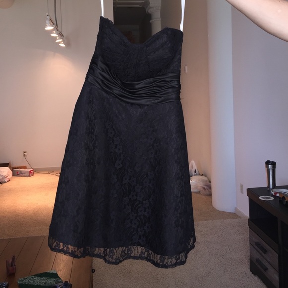 Black Christina Wu Bridesmaids gown