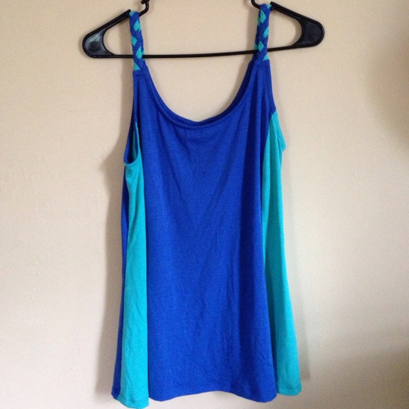 Blue Tank with Braided Straps - Picture 1 of 3