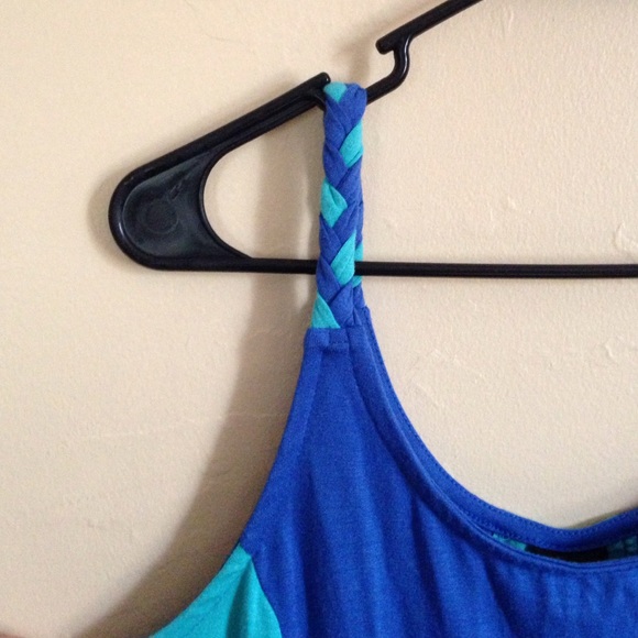 Blue Tank with Braided Straps - Picture 2 of 3