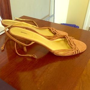 Beautiful JCrew brown suede heels, never worn