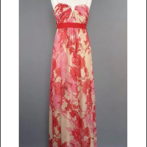 Ted Baker 100% silk floor length maxi floral dress - Picture 3 of 4