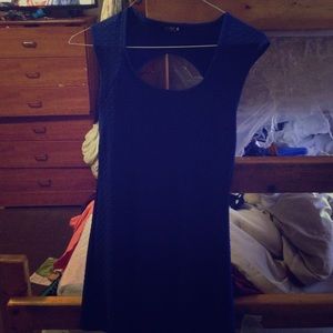Navy blue dress.