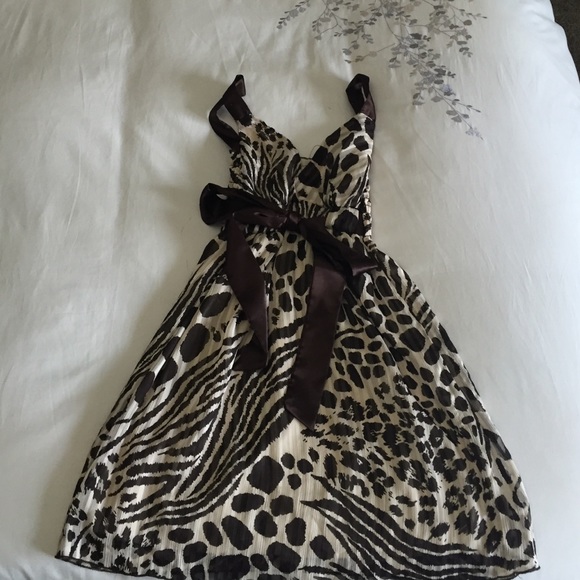 Animal print short dress - Picture 1 of 3
