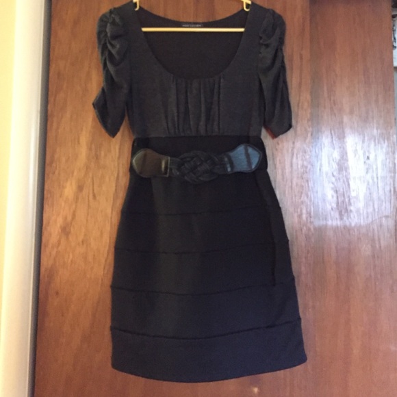 Black and gray dress