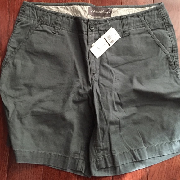 Long grey shorts from Eddie Bauer