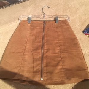 Suede skirt