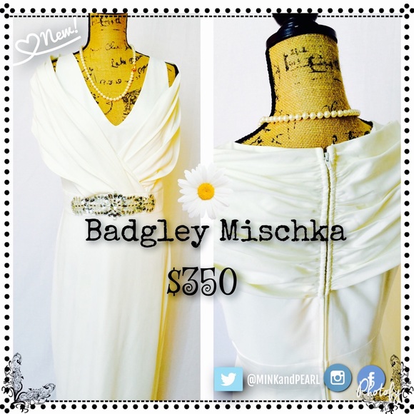 Badgley Mischka | Off-White Formal Gown | M/L | 8