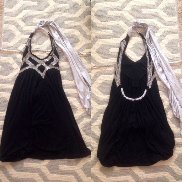 Charlotte Russe Black and Silver Dress
